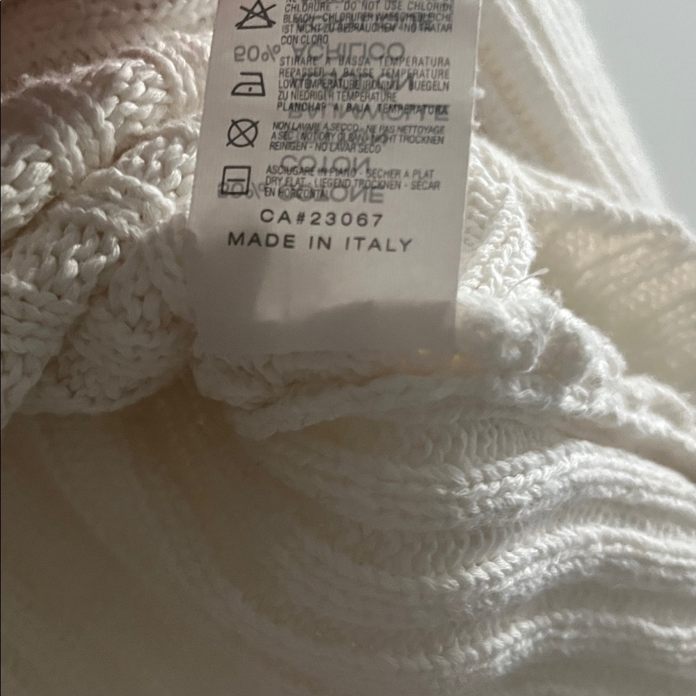ELISA CAVALETTI ribbed white cotton blend knit cardigan - Picture 5 of 6